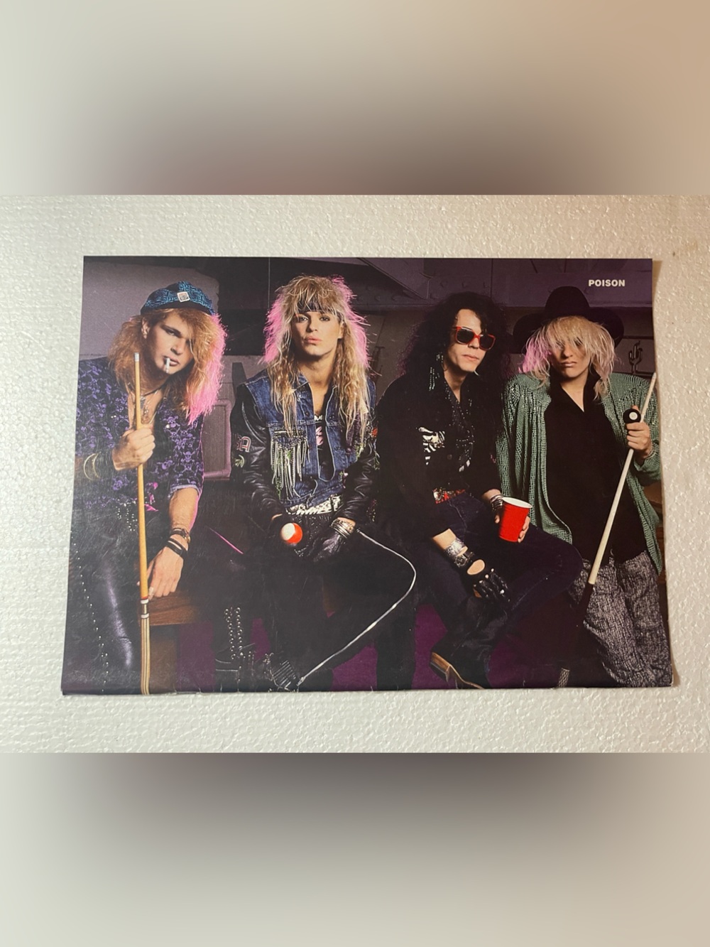 Poison Band Pinup - 1980s Glam Rock Group - Multicolor